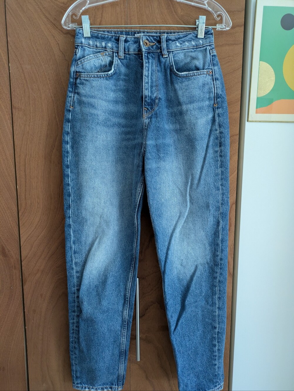 Classic Blue Washed Women Jeans Zara